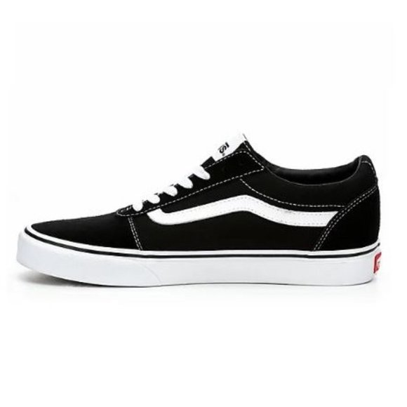 VANS Ward Waffle Low Men's Black/White Canvas Casual Fashion Skate Shoes - Picture 2 of 5